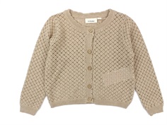 Lil Atelier cardigan humus melange bomuld/cashmere